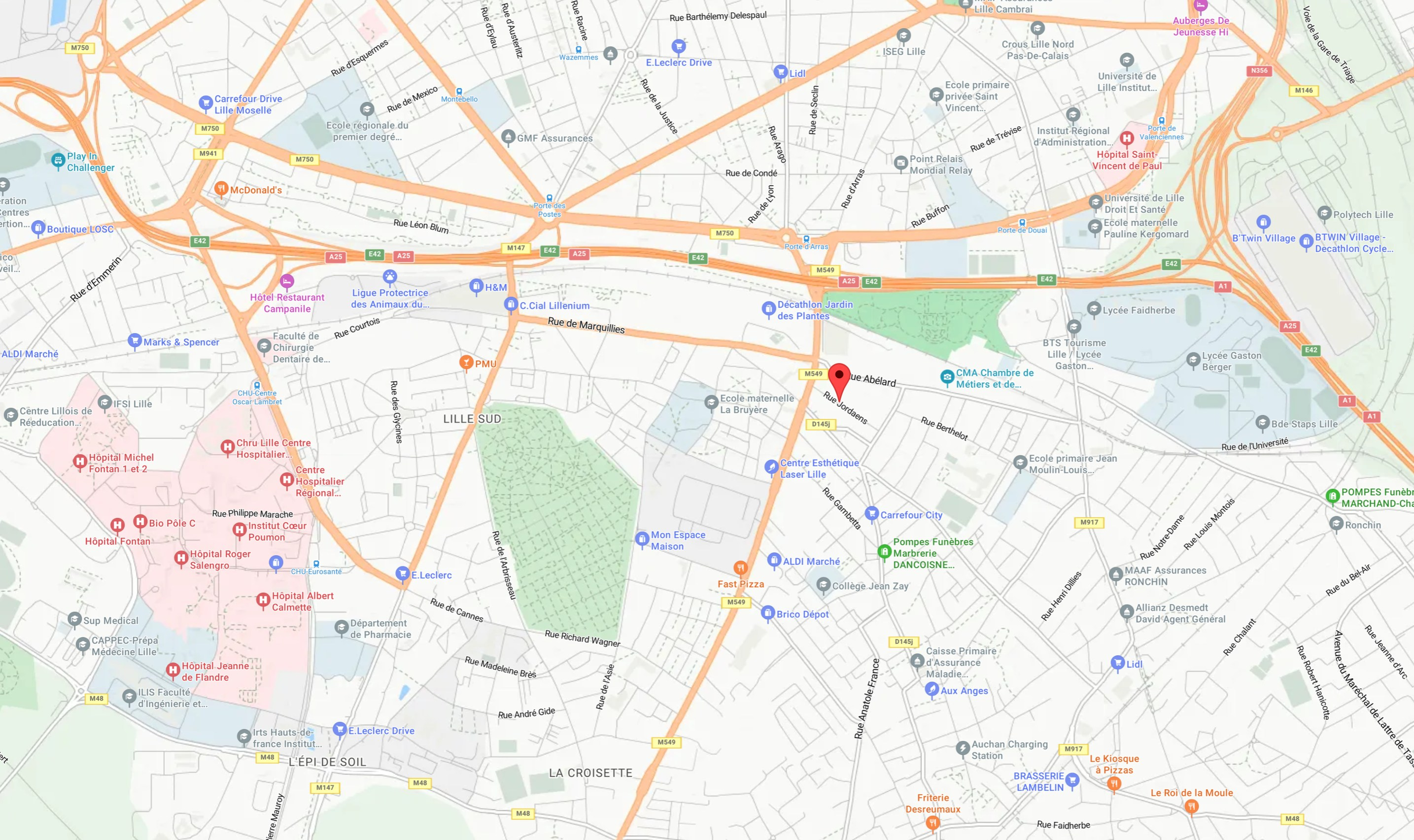 Carte Google Maps – quartier