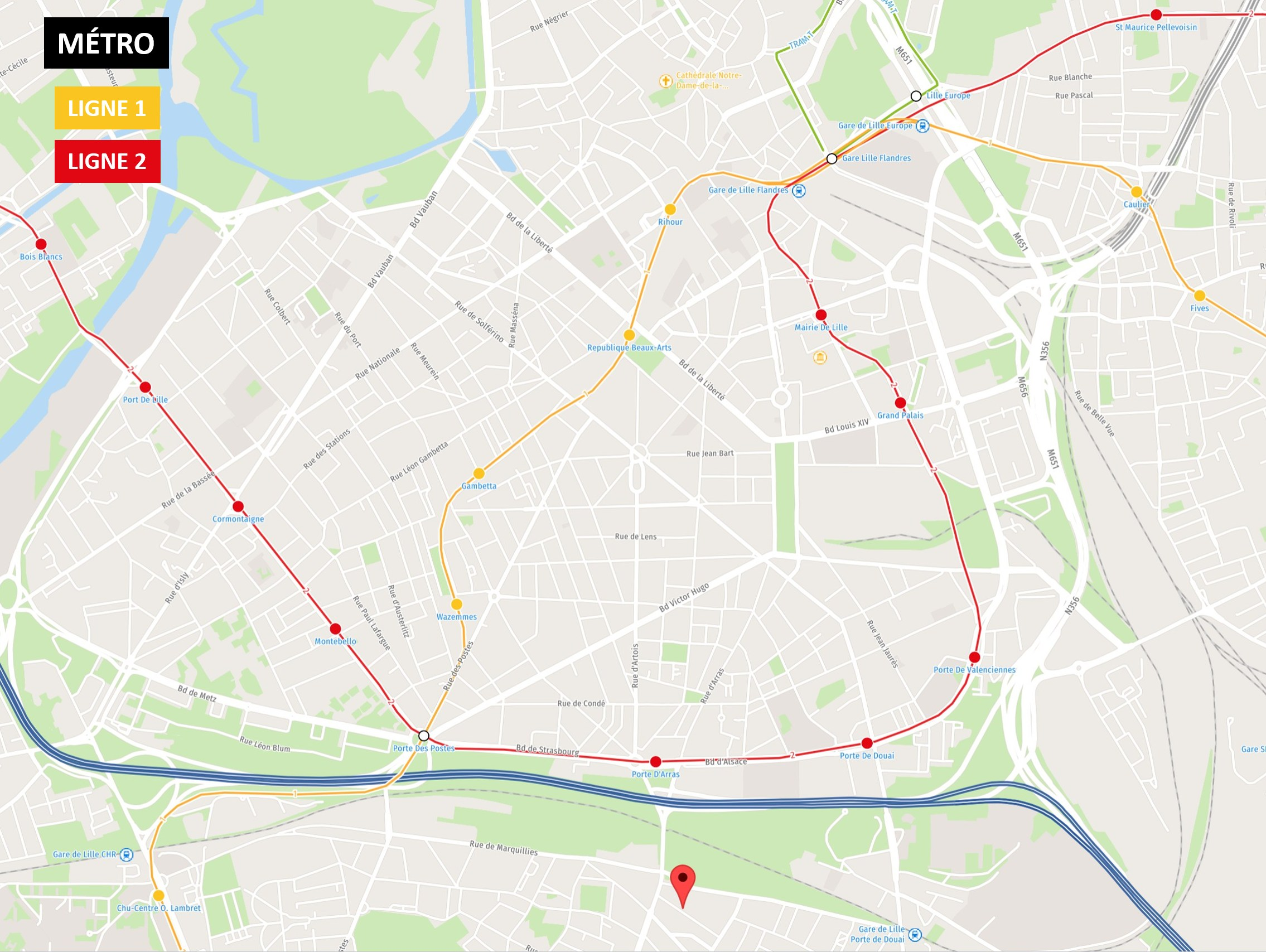 Plan du métro – Lille