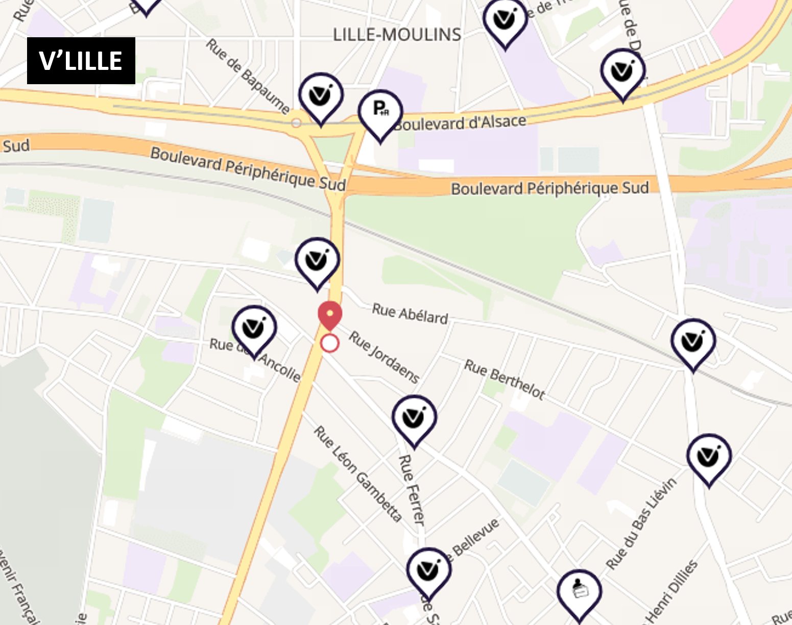 V’Lille-Stationen in der Nähe